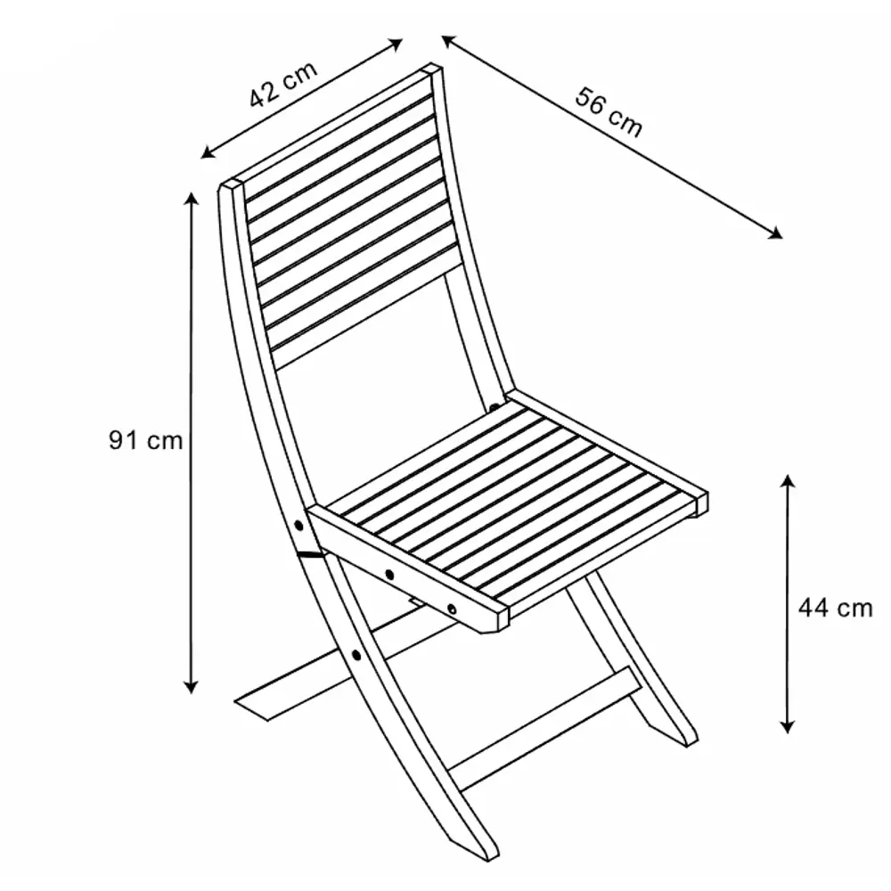 Стул садовый Naterial Solaris Origami складной 42x42x91 см акация светло-коричневый 82232554 STLM-2195238 Товар без серии - Вид №28