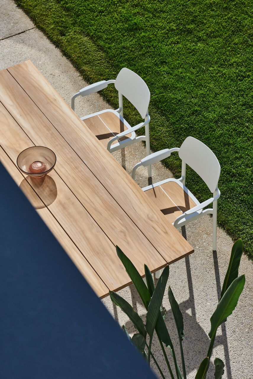 Прямоугольный садовый стол из тикового дерева DRIGANI плоская поверхность ARCH-00152715 - Вид №2