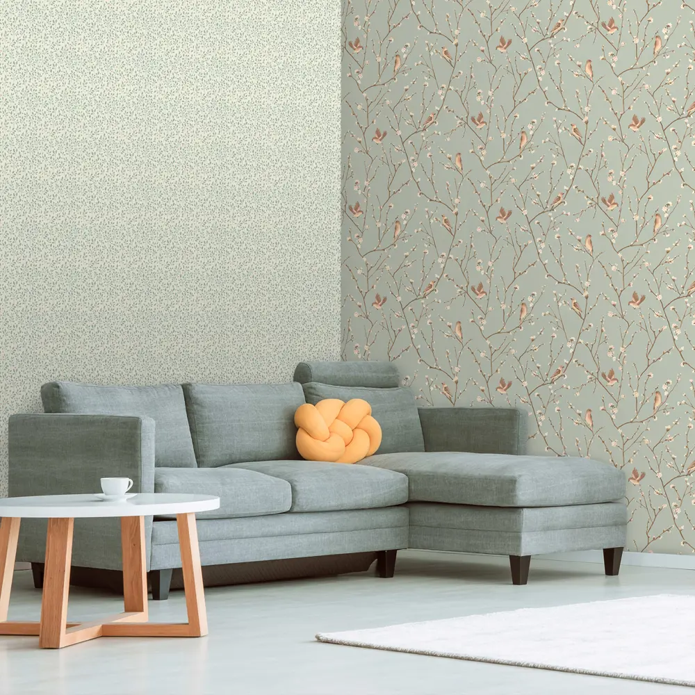 DECO-DECO Julie - Флизелиновые обои с зеленым флористическим узором 85356070 STLM-0062110 - Вид №3