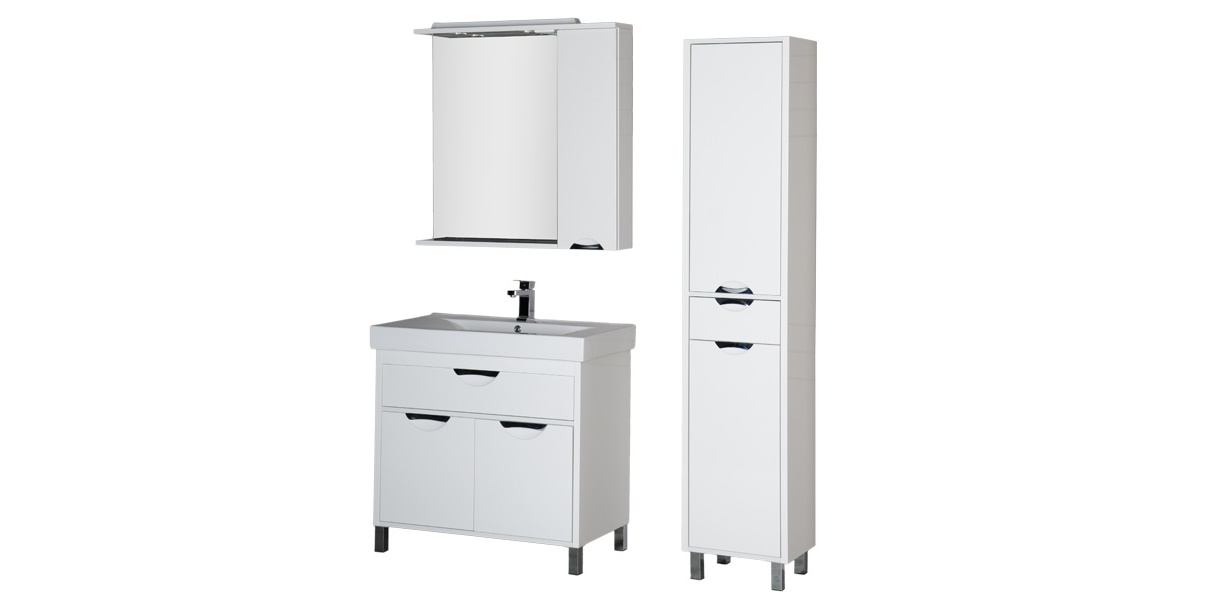 Комплект мебели Aquanet Гретта 90 белый 00179244 - Вид №1