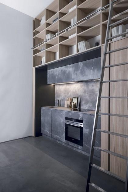 TM Italia Cucine Скрытая кухня из коринфского камня и вяза T45 sun-id-1513680 - Вид №2