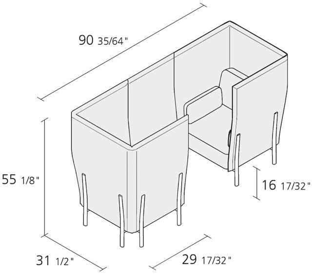 Alias Модульный диван с высокой спинкой Eleven high sun-id-1361928 - Вид №3