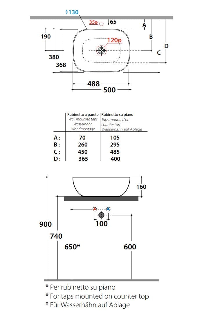 Керамическая раковина с одной столешницей Ceramica Globo чаши ARCH-00108473 - Вид №2