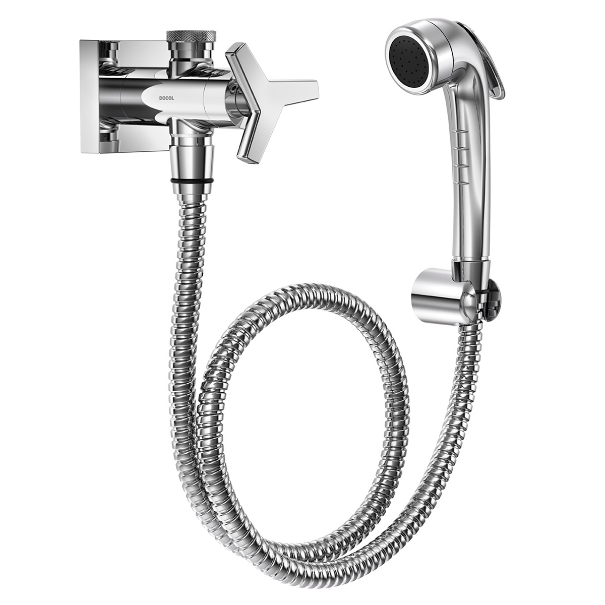 00876906 Гигиенический душ с оформлением и полированным графитовым отводом Docol DOCOL CITY 