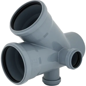 Крестовина двухплоскостная, 45 градусов, 110х110х50 мм, полипропилен