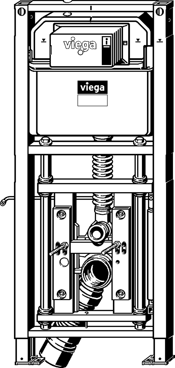 Системная техника  Prevista Dry  Элементы для унитазов VIEGA 772 024 1) Модель 8521.32 Santreyd  - Вид №1