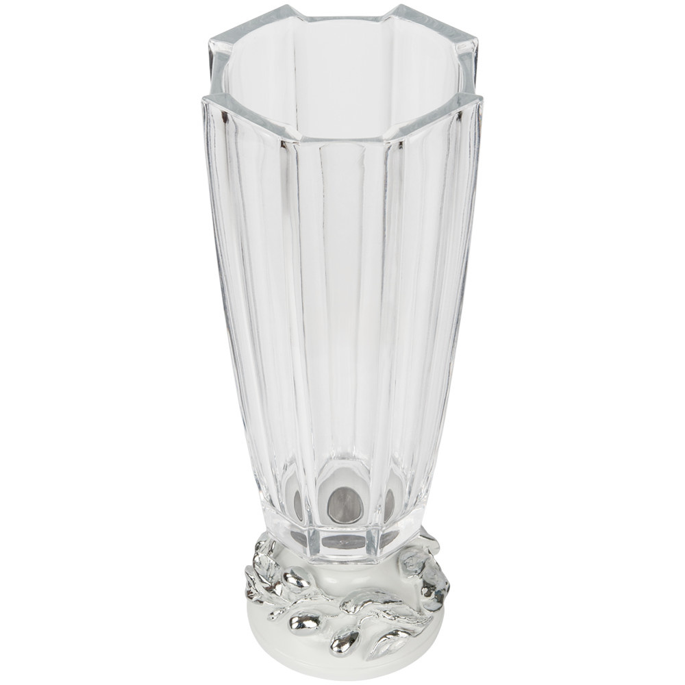 52107 BOGACHO Ваза Oliva Branch Silver мрамор, стекло  - Вид №2