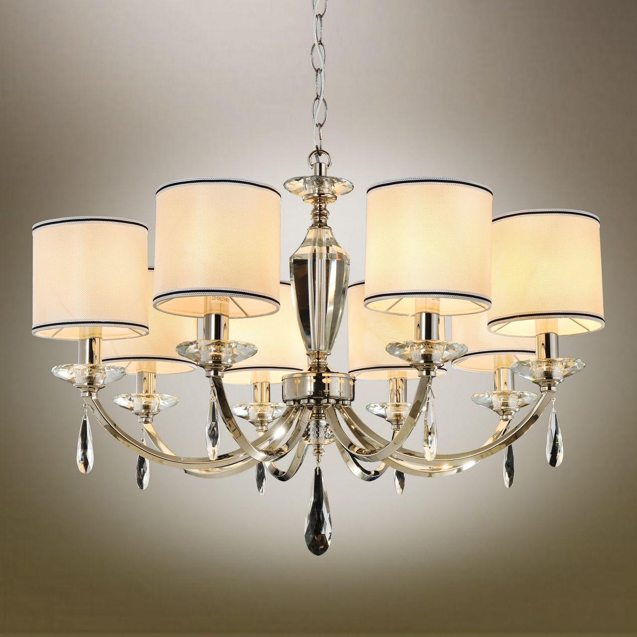 Подвесная люстра Omnilux Leonzio OML-86403-08 OMNILUX ДИЗАЙНЕРСКИЕ, LEONZIO 220282 Бежевый  - Вид №1