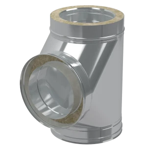 Тройник дымоходный утепленный Corax 90° для систем отопления 89888560