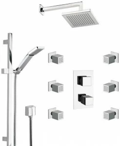 Remer Rubinetterie Смеситель для душа с ручным душем Qubika thermo Qt 93 7 s01
