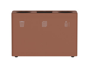 Стальная стойка для мусора с порошковым покрытием с крышкой