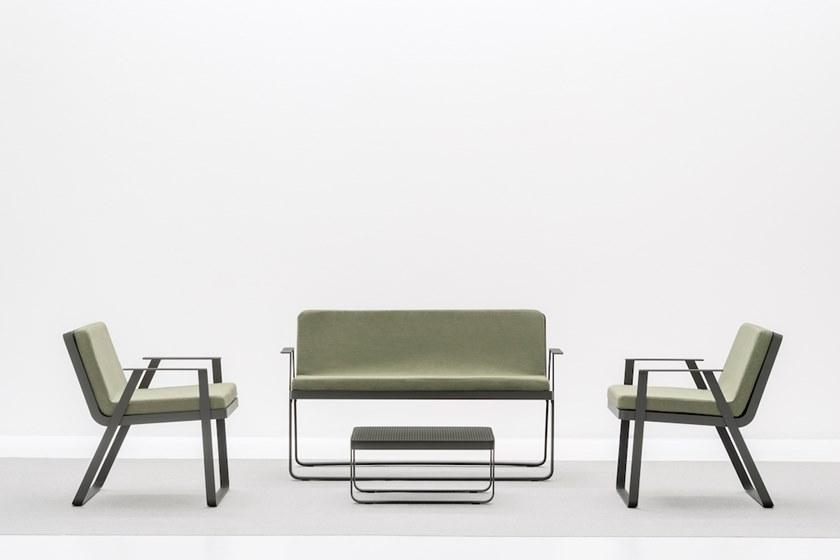 Terraforma Садовая скамейка из алюминия с подлокотниками Makemake Mkpacbal/1-mkpacba/2 - Вид №2