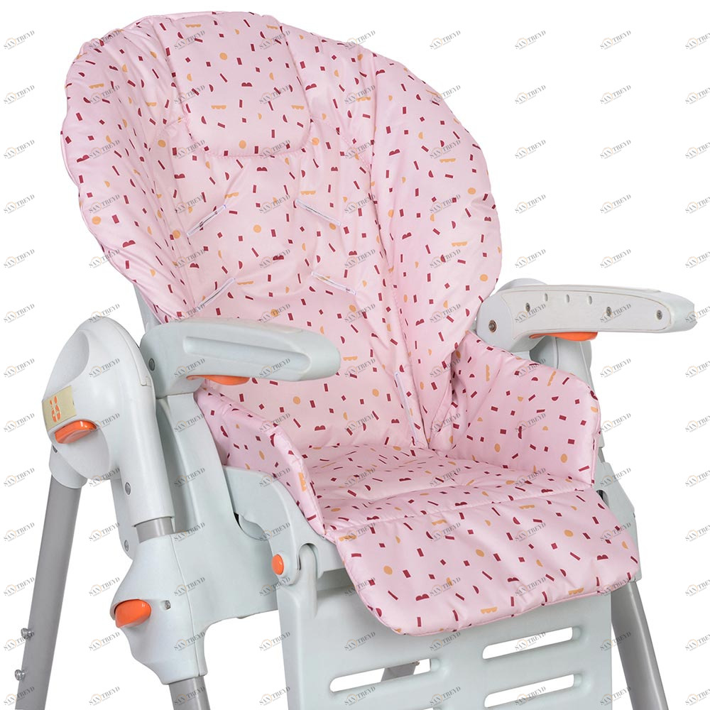 Съемный чехол для стульчика для кормления "Конфетти" (водостойкое покрытие) VAMVIGVAM  281625 Розовый Santreyd 