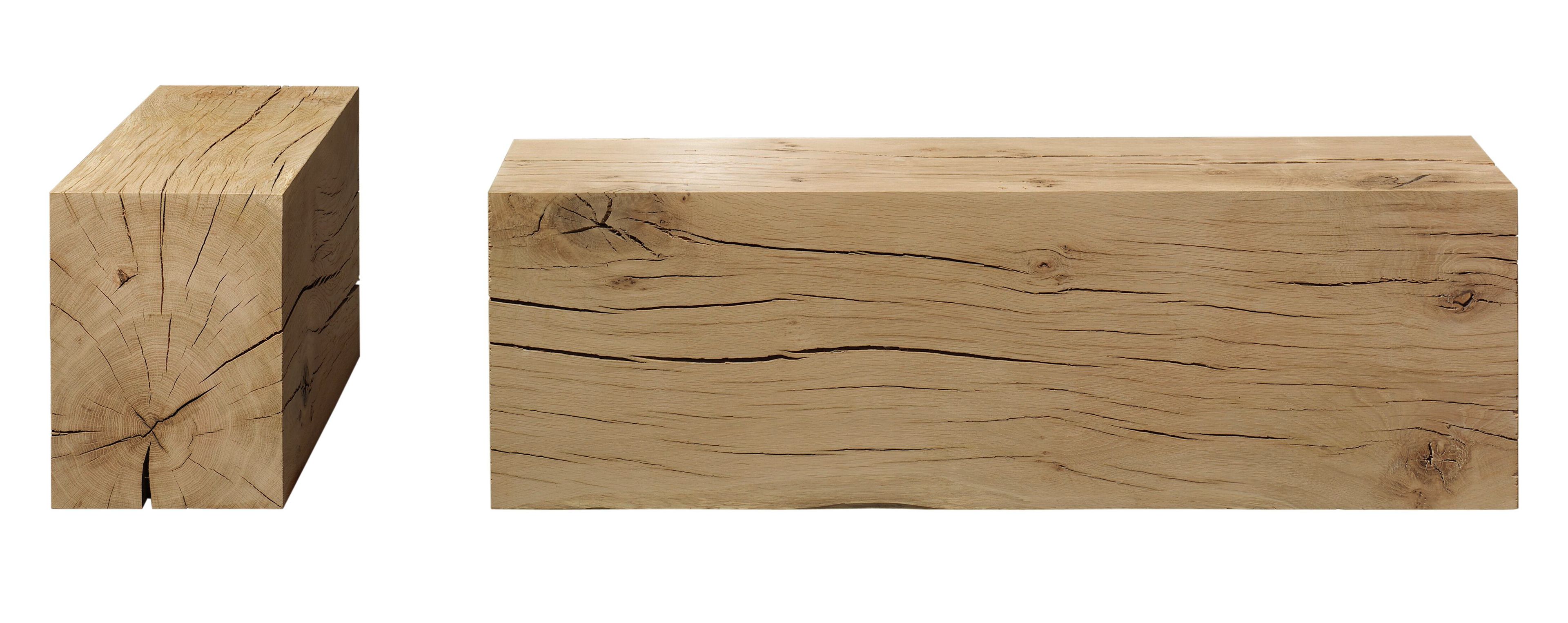 Дубовый стул / журнальный столик e15 RAW ARCH-00088323 - Вид №1