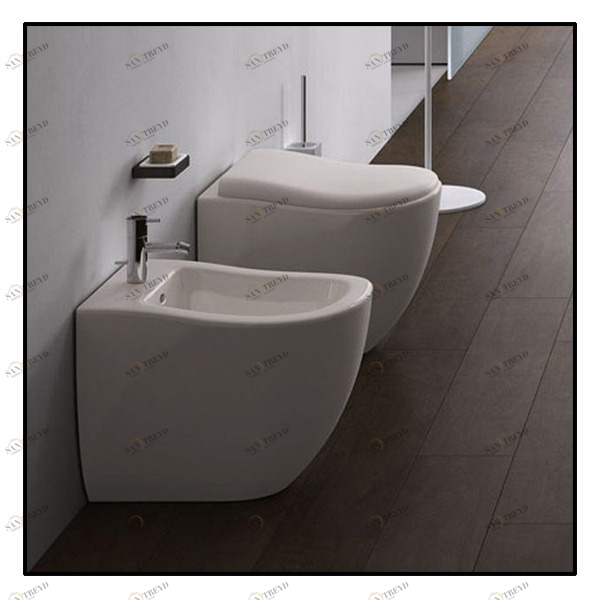 FLVATL Приставной унитаз напольный Белый Ceramica Cielo FLUID Италия