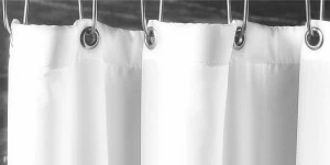 DV-P200-210 Занавеска для душа чисто-белая, длина 200 см, ширина 210 см. PHOS