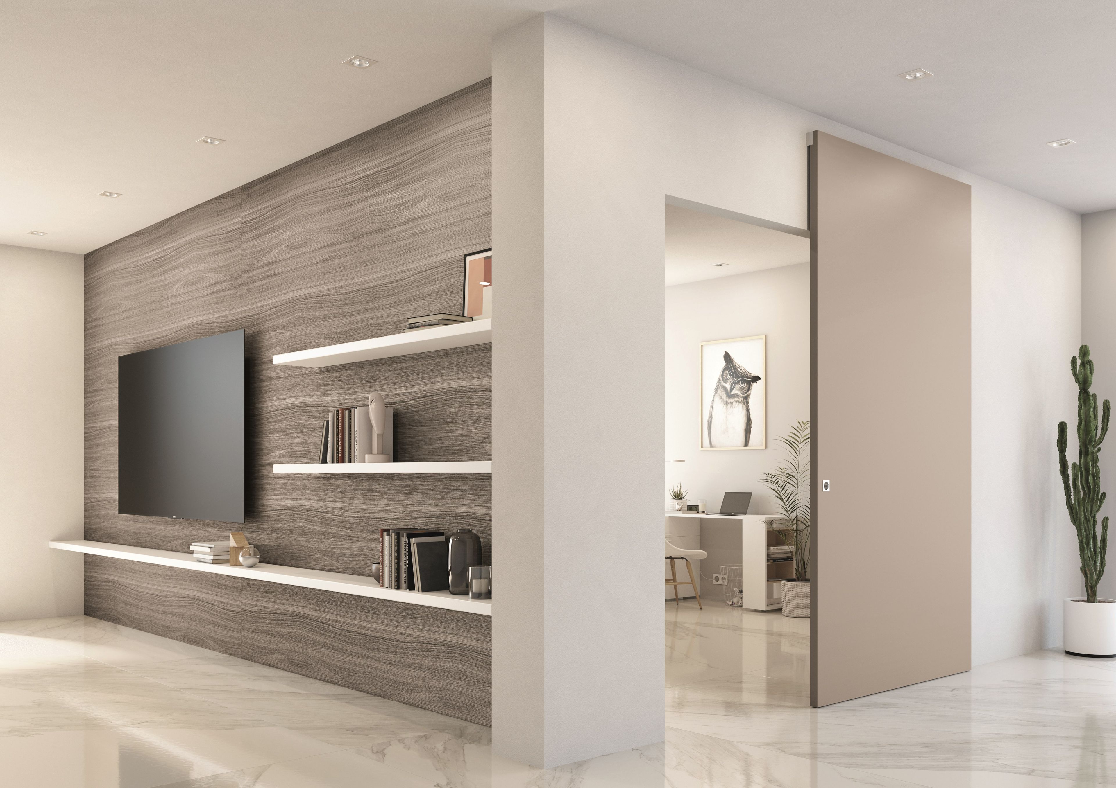 Безрамная дверь из ясеня PIVATO le porte раздвижные специальные ARCH-00006979 - Вид №2