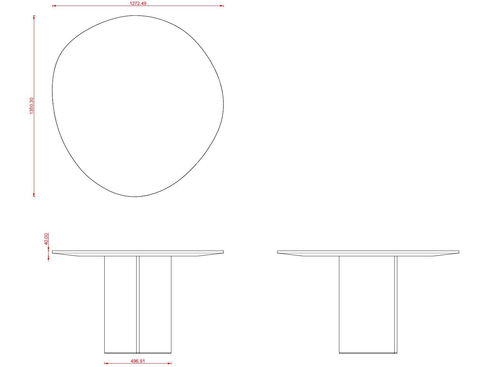 Травертин круглый обеденный стол Miniforms Albio ARCH-00006100 - Вид №1