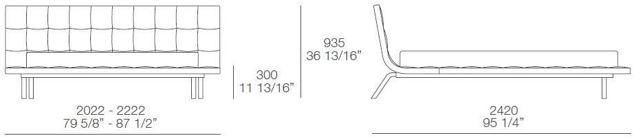 Poliform Двуспальная кровать из кожи с тафтинговым изголовьем Onda sun-id-1394292 - Вид №6