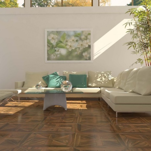 Модульный паркет Da Vinci Инженерный модульный паркет из ореха София Орех Европейский (Грецкий) Натур (Гладкая) 536х536 мм 2600600104 - Вид №1