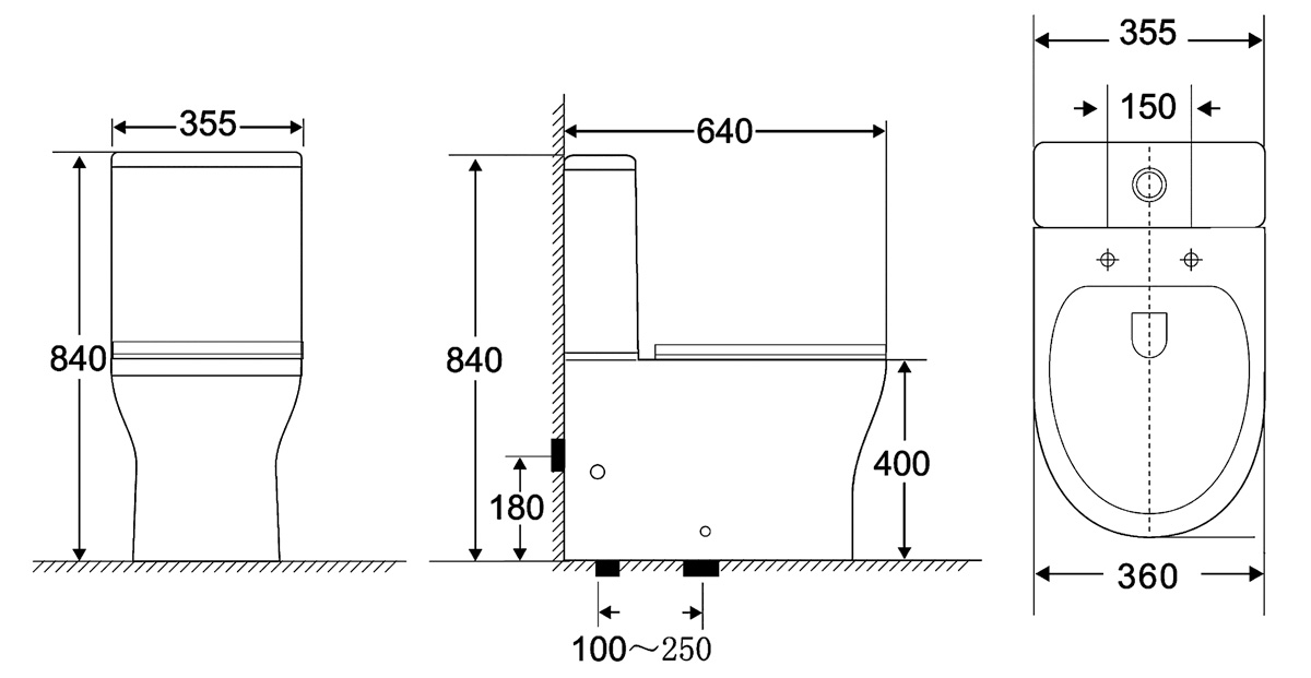 Унитаз-компакт безободковый BelBagno MONICA Компакт унитаз с бачком Белый BELBAGNO MONICA Китай - Вид №3