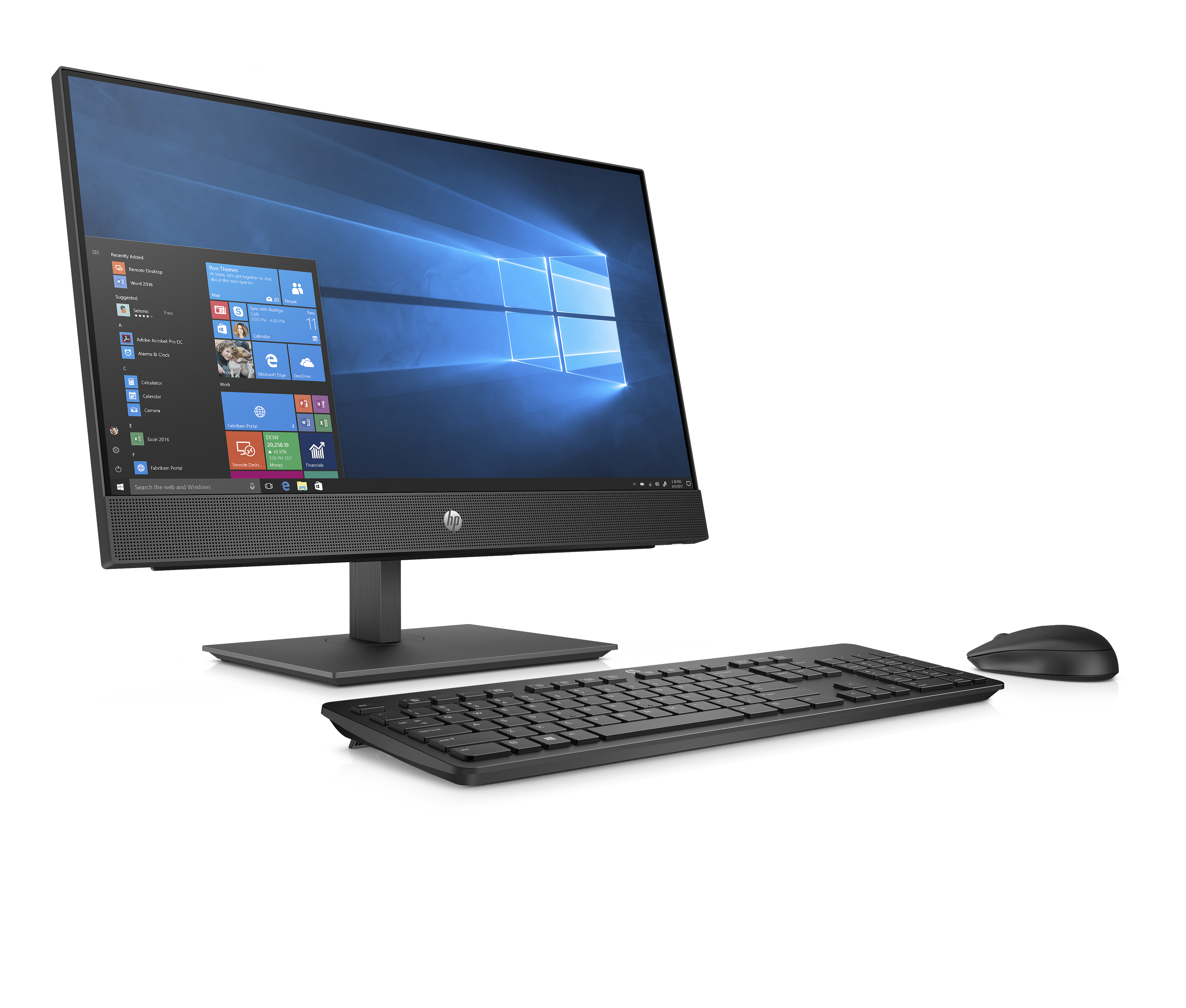 7EM70EA#ACB proone 440 g5 aio 23.8"(1920x1080 ips)/intel core i5 9500t(2.2ghz)/8192mb/256pcissdgb/dvdrw/ext:amd radeon 535(2048mb)/wifi/war 1y/w10pro + hdmi port, fixed stand HP Santreyd  - Вид №2