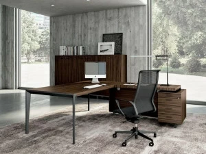 Quadrifoglio Исполнительный угловой письменный стол с ящиками X9