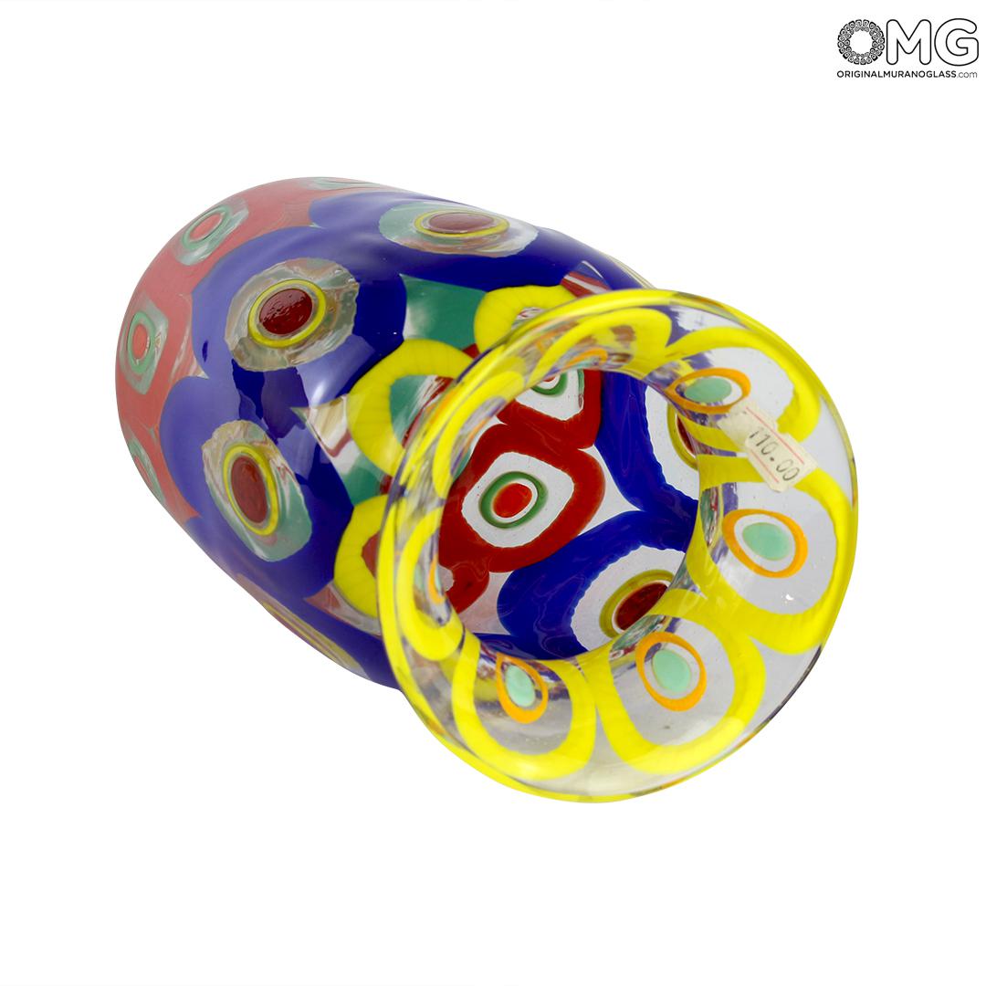 286 ORIGINALMURANOGLASS Ваза Murrine Quadro - мастер Formentello 9 см  - Вид №1