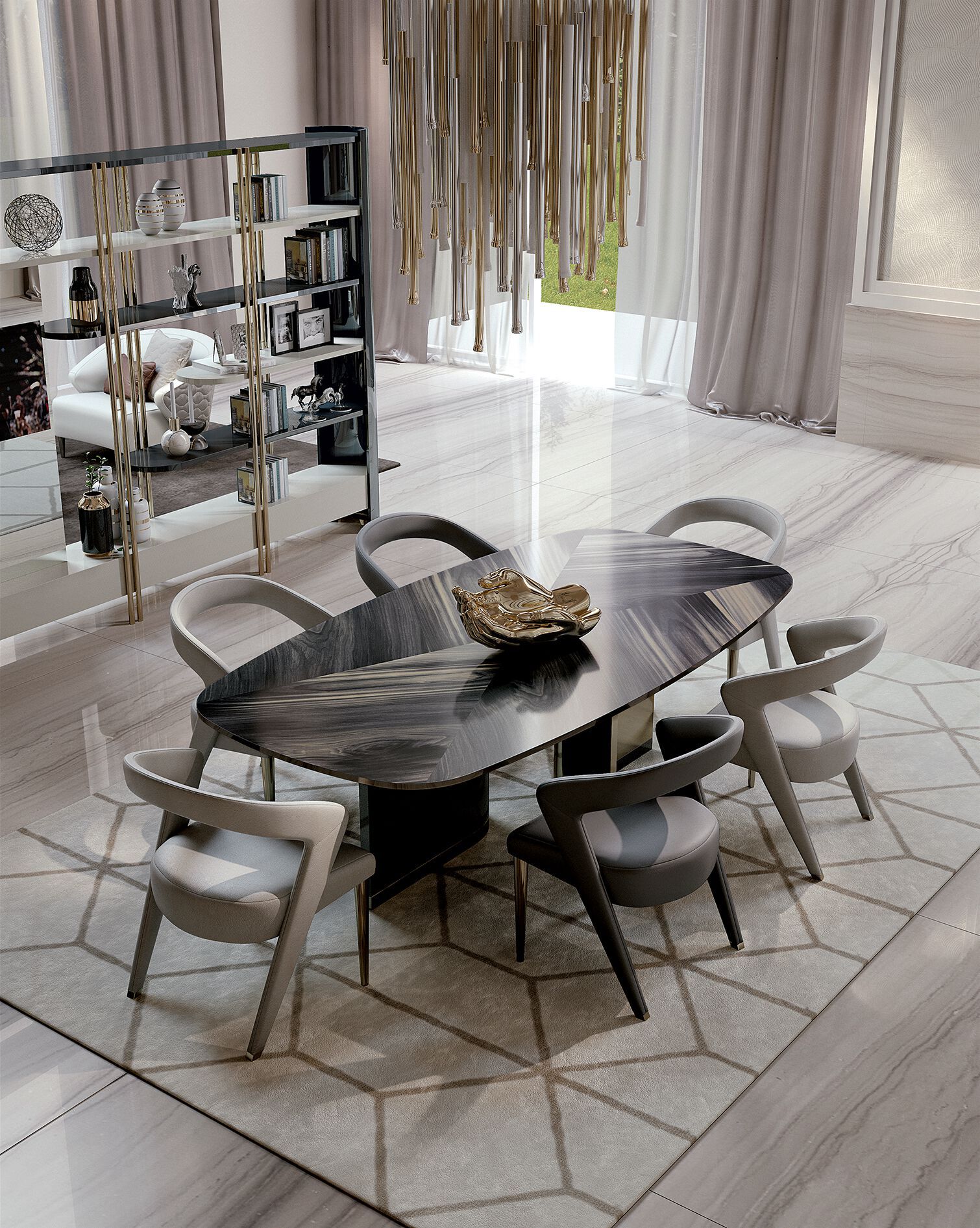 Кожаный мягкий стул Bizzotto Italia Atmosphera ARCH-00127967