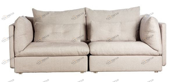 Диван прямой светло-серый Provo UNICO ДИЗАЙНЕРСКИЕ 249152 Молочный;серый 