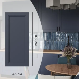 KONSENSA Фасад Котлас синий для кухни 45×102 см с геометрической филенкой 89409641