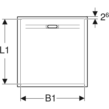 550.290.00.2 Квадратный душевой поддон Geberit Sestra Geberit  - Вид №2