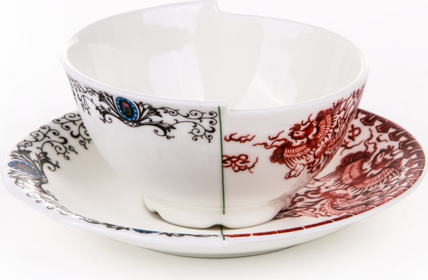 10647347 Seletti Чашка чайная с блюдцем Seletti "Гибрид.Зора" 10,5см Фарфор 