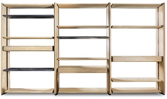 HESSENTIA - Cornelio Cappellini Открытый двухсторонний деревянный стеллаж Eclipse sun-id-1357611 - Вид №2