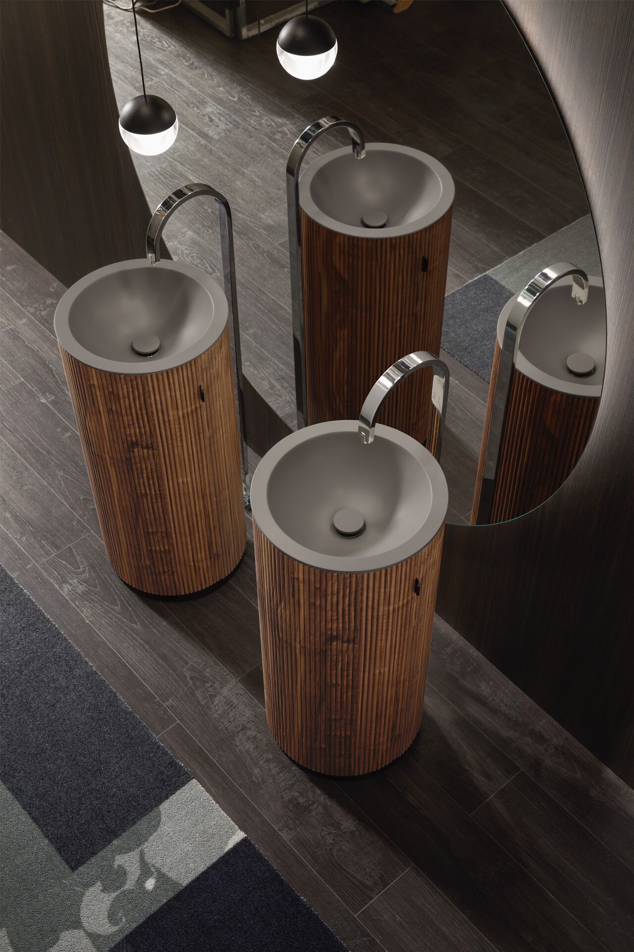 Отдельно стоящая раковина с ореховым покрытием ARCOM Монолит ARCH-00022055 - Вид №3