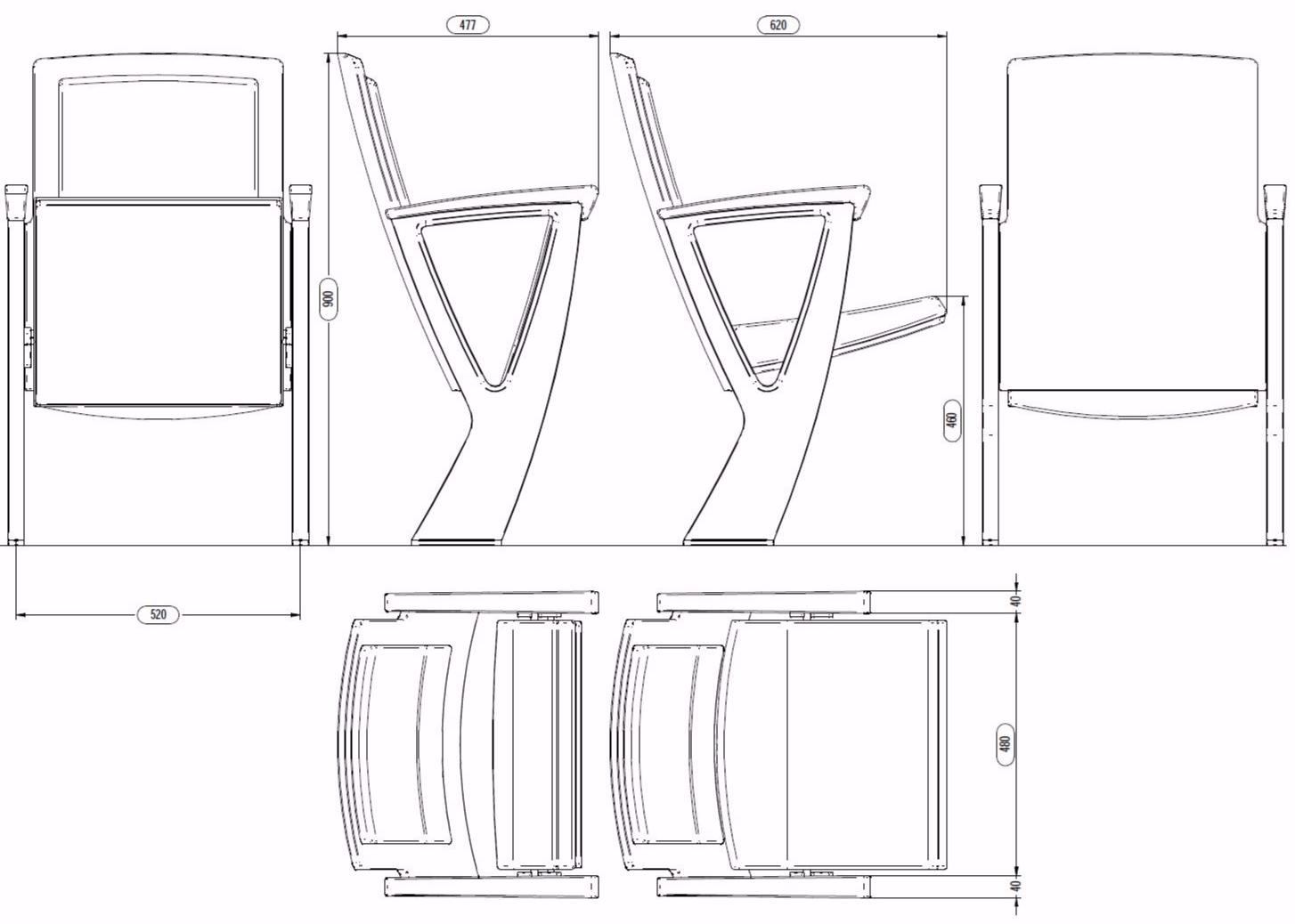 Ares Line Сиденье для аудитории из дерева sun-id-1406079 - Вид №4