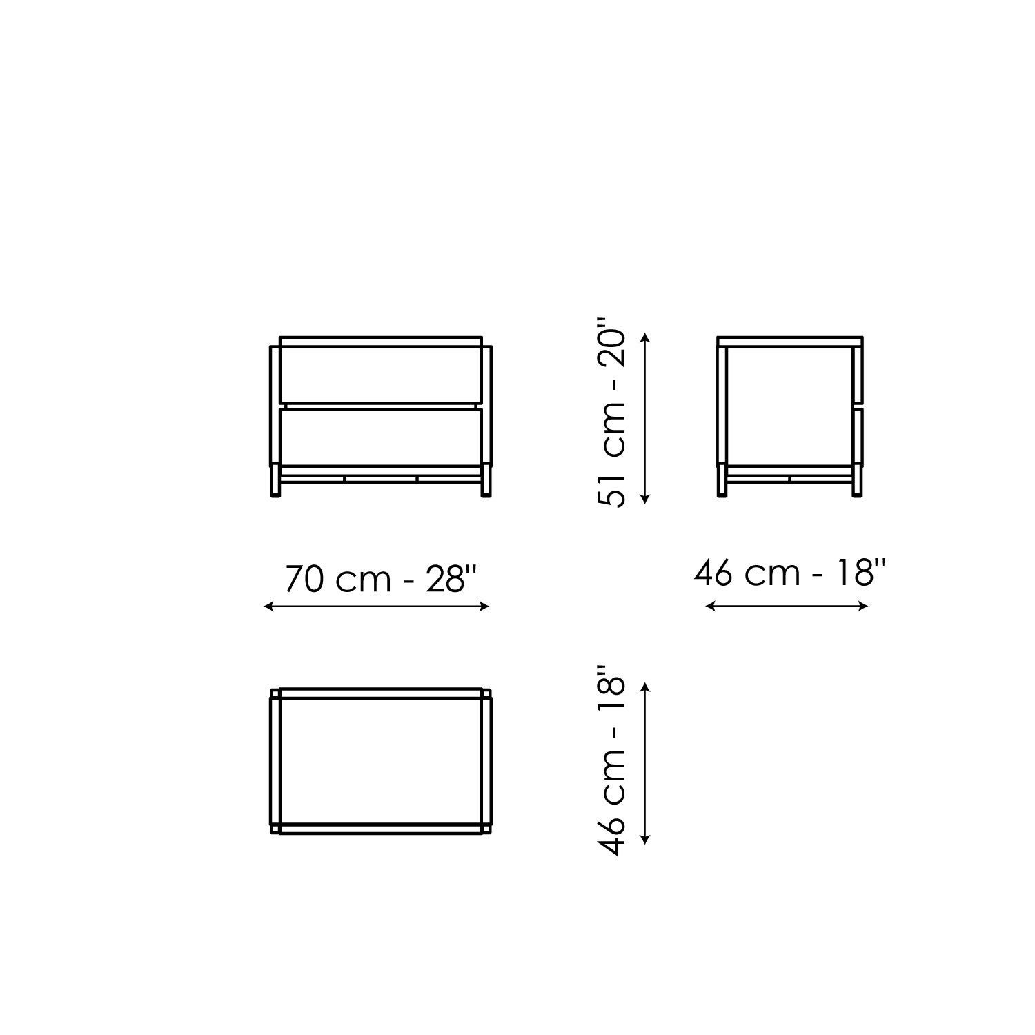 Деревянная тумбочка с ящиками BONALDO Groove ARCH-00038488 - Вид №5