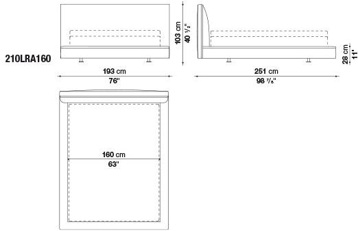 B&B Italia Двуспальная кровать из ткани Richard sun-id-1350707 - Вид №2