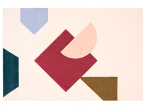 Ковер ручной работы с геометрическим рисунком