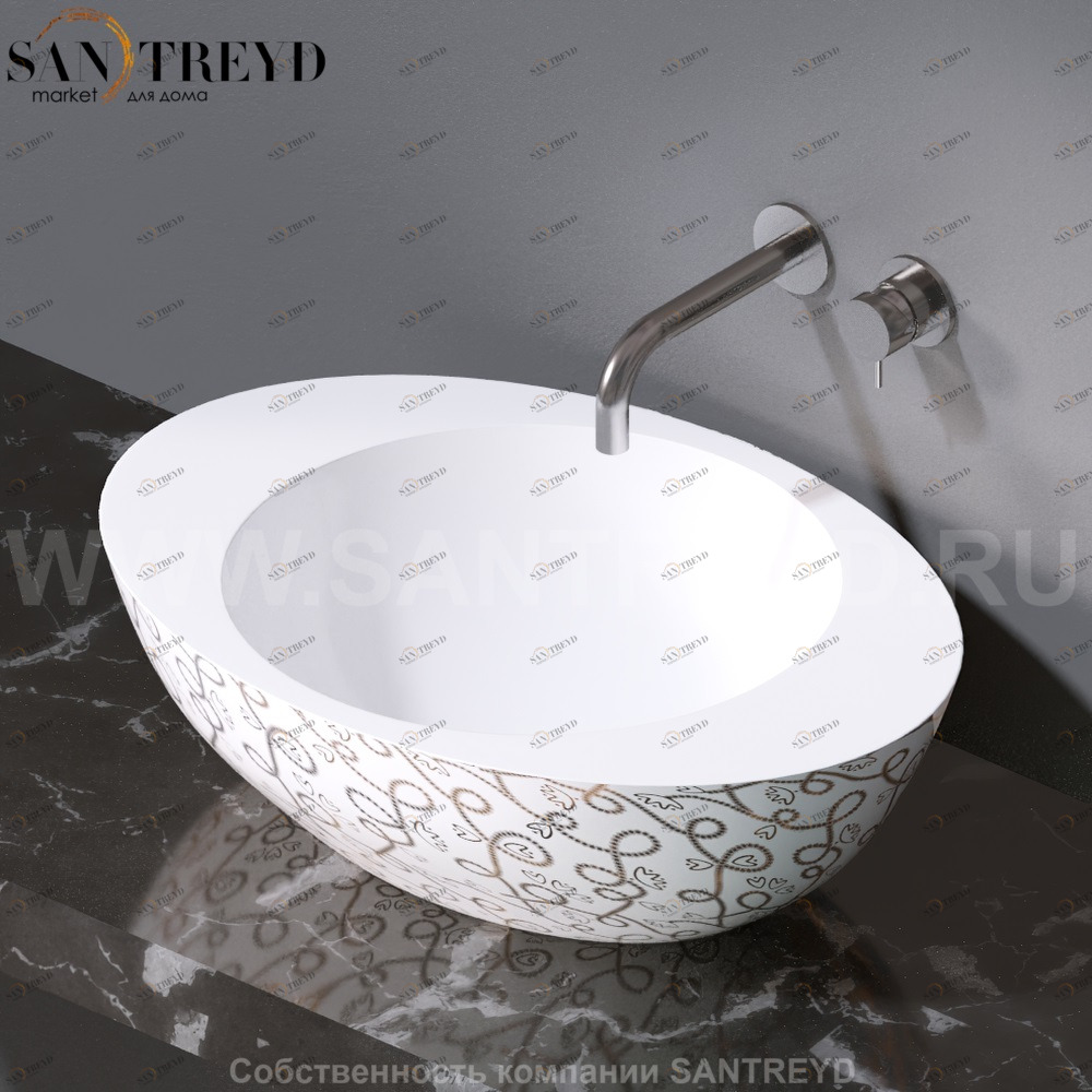 L269.400G Накладная раковина на столешницу  овальная A. e T. Italia ACCENT AeT ITALIA