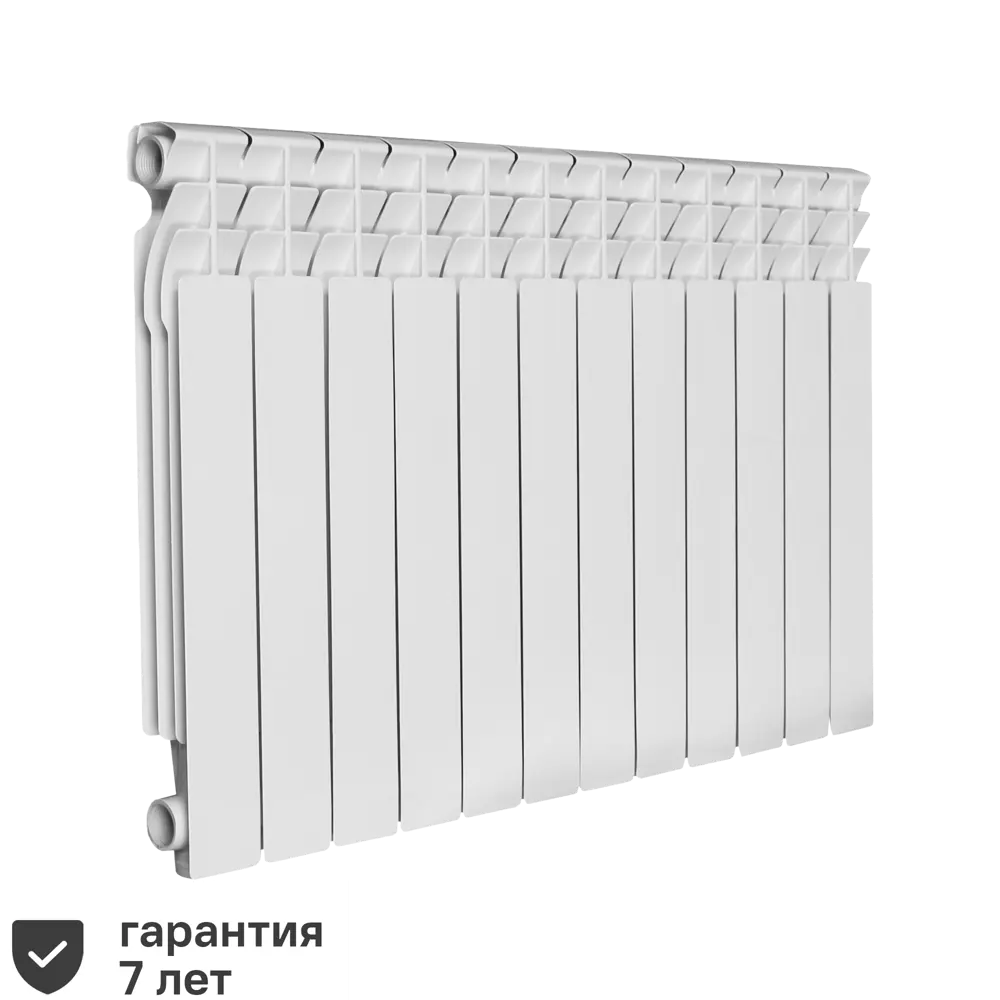 Радиатор секционный Oasis Aluminium 500/70 12 секций боковое подключение алюминий белый STLM-2140931