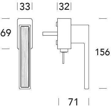 Оконная ручка ДК из замака с замком Q-insert A425dkc7158 Santreyd - Вид №1
