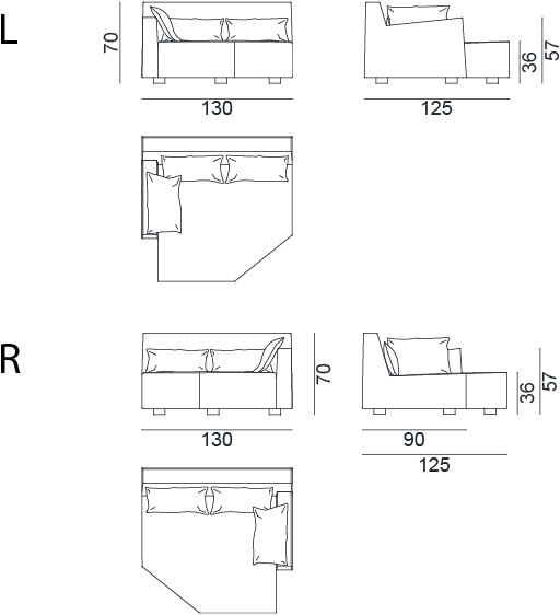 Gervasoni Мягкая кушетка со съемным тканевым чехлом More sun-id-1401326 - Вид №11