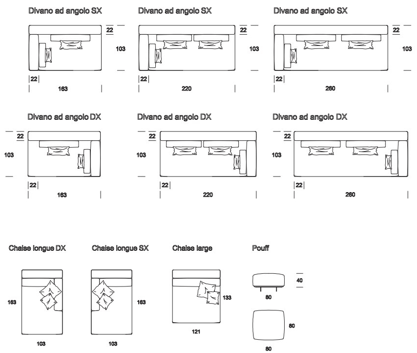 Former In Italia Модульный тканевый диван с шезлонгом Mastroianni sun-id-1344939 - Вид №6