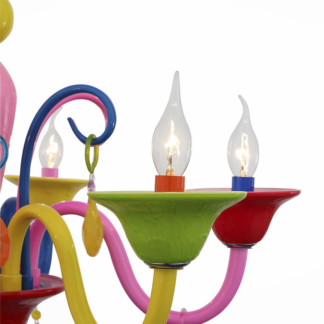 Детская подвесная люстра с подвесками Delizia ST LUCE DELIZIA 326472 Красный;желтый;зеленый  - Вид №2