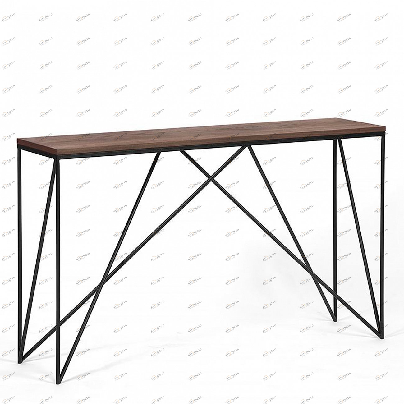 Консоль деревянная, американский орех с металлическими ножками Monaco INTELLIGENT DESIGN  261002 Орех;коричневый 