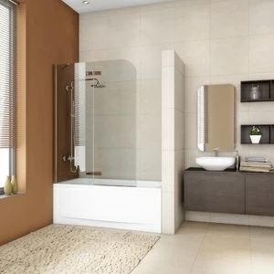 Шторка на ванну 120x160 GV-862AP прозрачное стекло 6 мм GUTEWETTER TREND PEARL