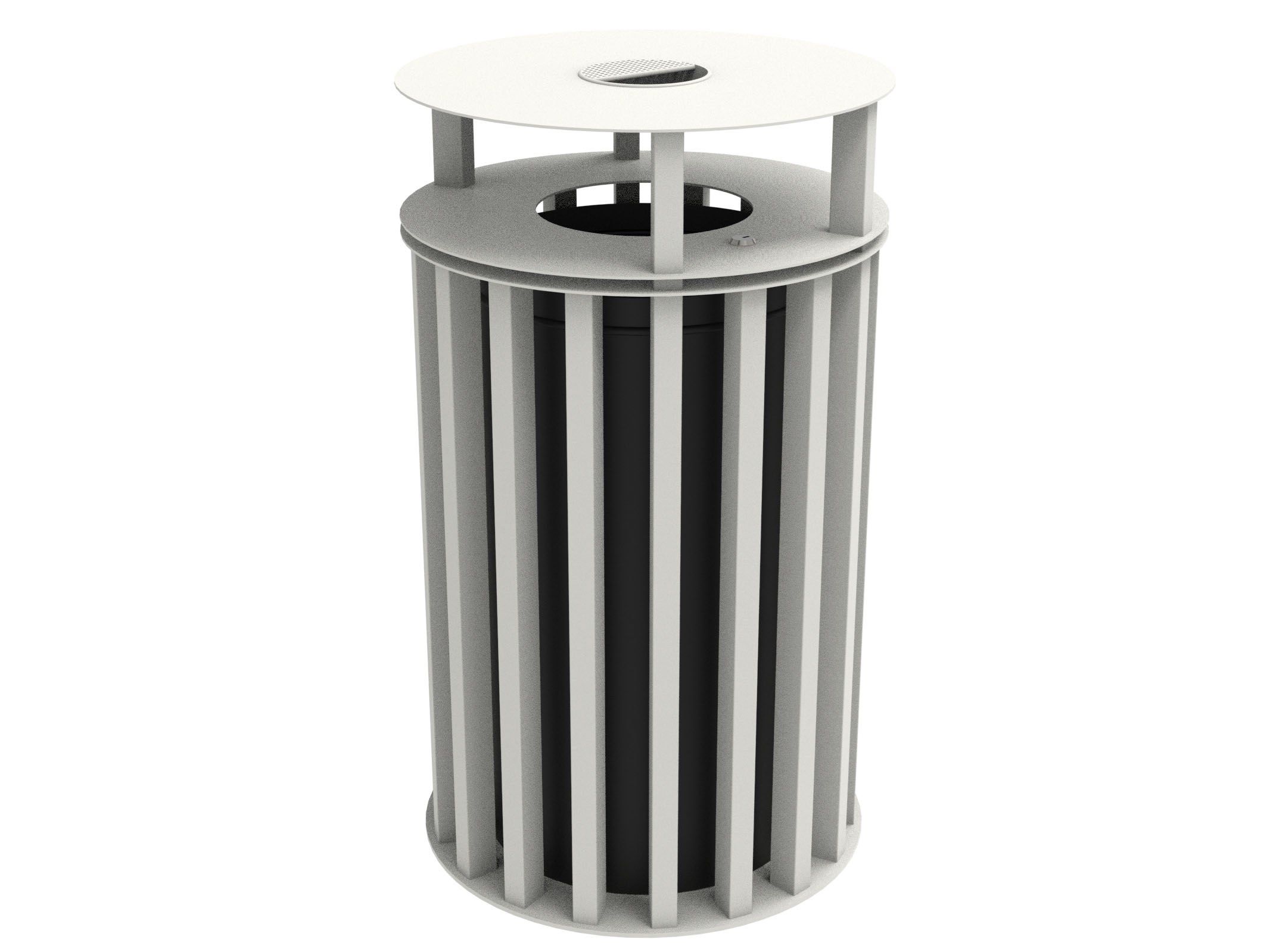 Оцинкованная стальная корзина для мусора с пепельницей Lazzari Динамо ARCH-00058102 - Вид №35