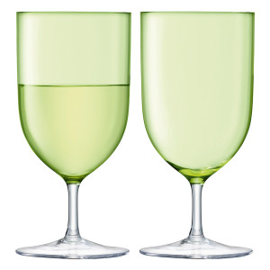 G939-14-628 Набор из 2 бокалов для воды и вина hint 400 мл зелёный LSA International