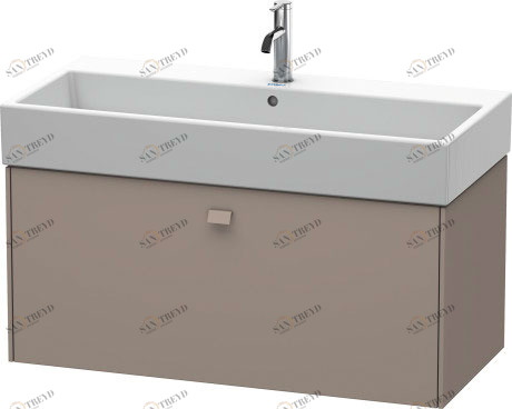BR405604343 Тумбочка подвесная Brioso #BR4056 984 x 459 мм Базальт матовый, декор Duravit
